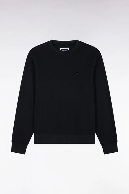 Eden Park 0 Men Straight-Cut Navy Cotton Fleece Crewneck Sweatshirt SKU: H26MAISW0001_BLF Image 01