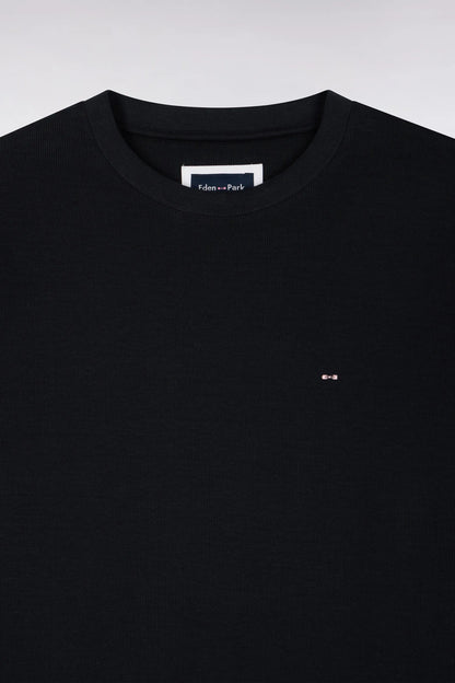 Eden Park 0 Men Straight-Cut Navy Cotton Fleece Crewneck Sweatshirt SKU: H26MAISW0001_BLF Image 02
