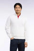Eden Park 0 Men Straight-Cut Ecru Cotton Fleece Trucker Collar Sweatshirt SKU: H26MAISW0002_BEC15 Image 01
