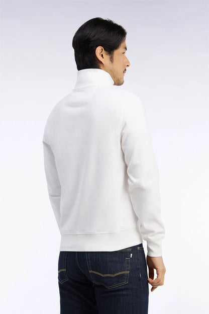 Eden Park 0 Men Straight-Cut Ecru Cotton Fleece Trucker Collar Sweatshirt SKU: H26MAISW0002_BEC15 Image 04