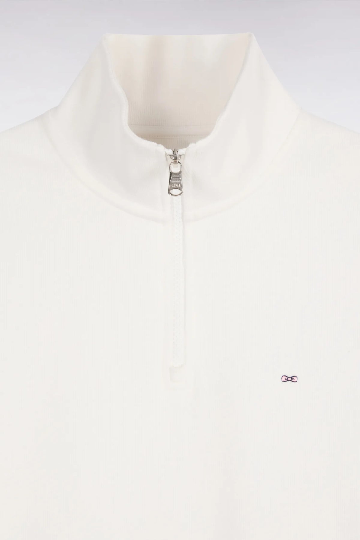 Eden Park 0 Men Straight-Cut Ecru Cotton Fleece Trucker Collar Sweatshirt SKU: H26MAISW0002_BEC15 Image 05