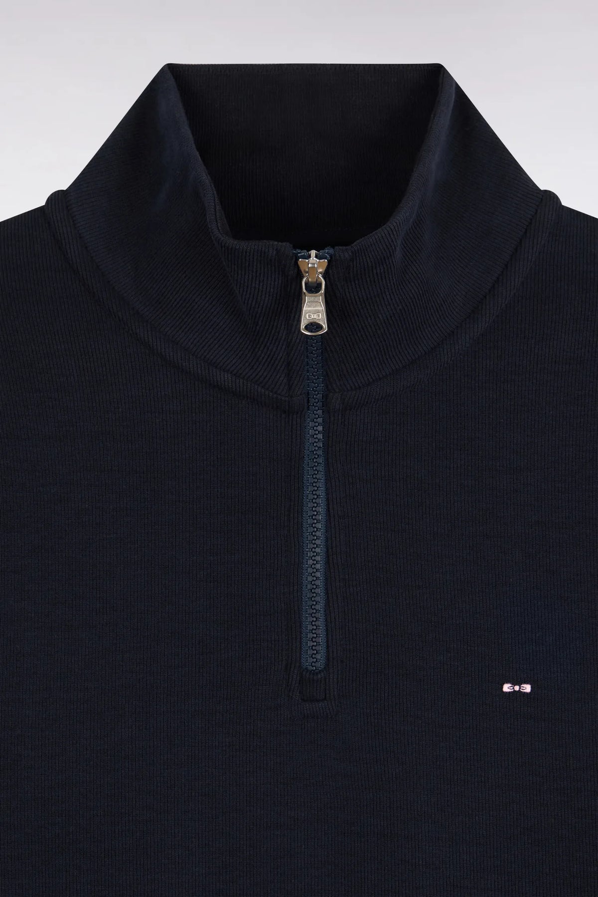 Eden Park 0 Men Straight-Cut Navy Cotton Fleece Trucker Collar Sweatshirt SKU: H26MAISW0002_BLF Image 05