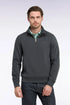 Eden Park 0 Men Straight-Cut Khaki Cotton Fleece Trucker Collar Sweatshirt SKU: H26MAISW0002_KAF1 Image 01