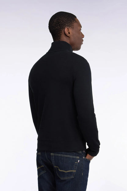 Eden Park 0 Men Straight-Cut Black Cotton Fleece Trucker Collar Sweatshirt SKU: H26MAISW0002_NO Image 04