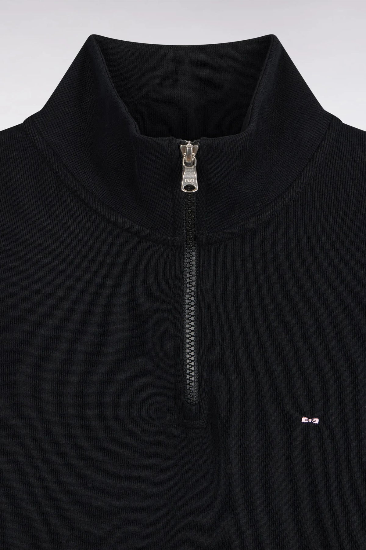 Eden Park 0 Men Straight-Cut Black Cotton Fleece Trucker Collar Sweatshirt SKU: H26MAISW0002_NO Image 05
