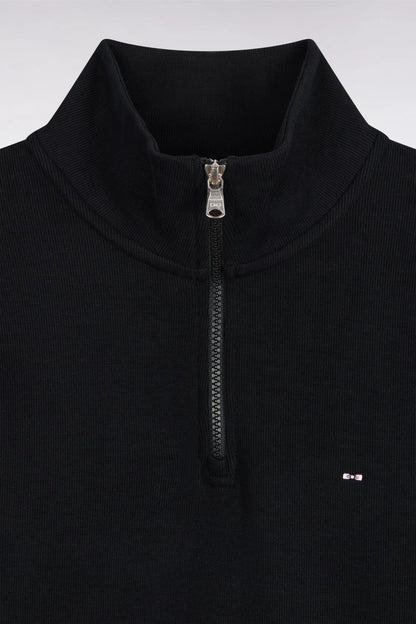 Eden Park 0 Men Straight-Cut Black Cotton Fleece Trucker Collar Sweatshirt SKU: H26MAISW0002_NO Image 05