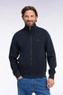 Eden Park 0 Men Zip-Up Sweatshirt in Navy Cotton Fleece with a Straight Cut SKU: H26MAISW0003_BLF Image 01