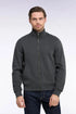 Eden Park 0 Men Zipped Sweatshirt in Khaki Cotton Fleece with a Straight Cut SKU: H26MAISW0003_KAF1 Image 01