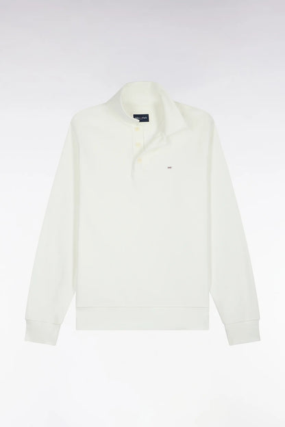 Eden Park 0 Men Straight-Cut Ecru Cotton Polo Collar Sweatshirt SKU: H26MAISW0004_BEC15 Image 02