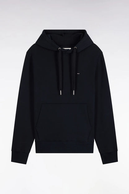Eden Park  Men Straight-Cut Navy Cotton Fleece Hoodie SKU: H26MAISW0005_BLF Image 02