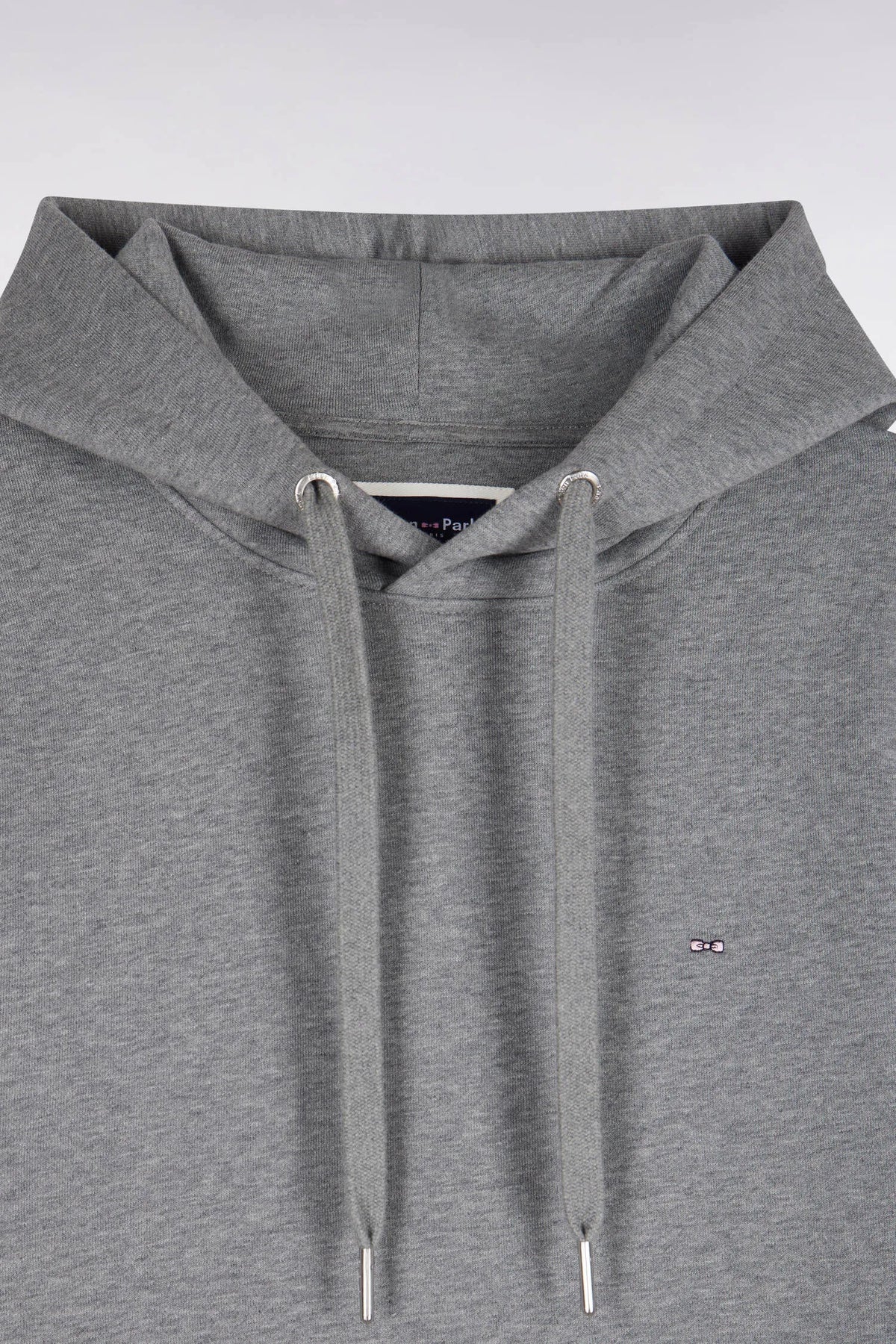 Eden Park  Men Grey Cotton Fleece Hooded Sweatshirt with a Straight Cut SKU: H26MAISW0005_GRM19 Image 05