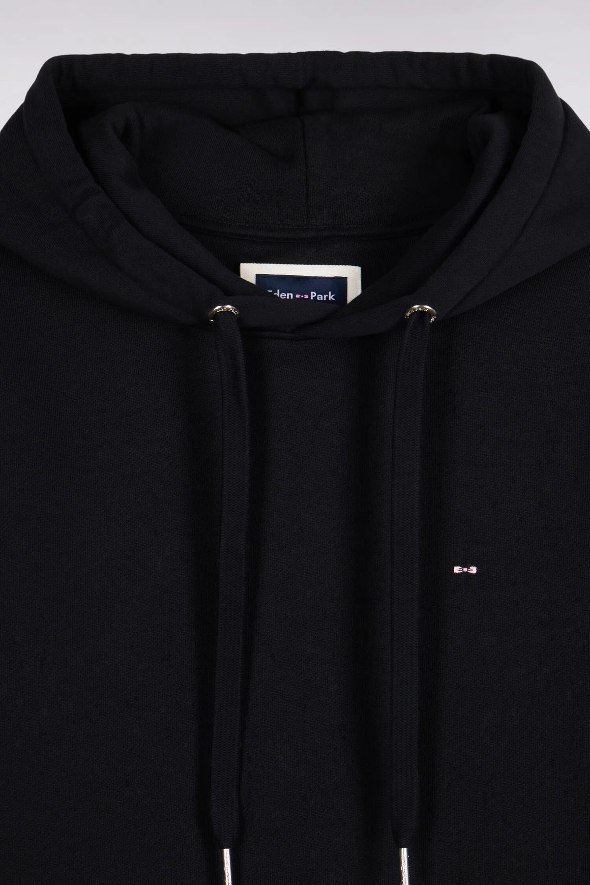 Eden Park  Men Straight-Cut Black Cotton Fleece Hoodie SKU: H26MAISW0005_NO Image 05