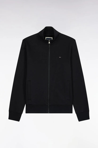 Eden Park 0 Men Straight Cut Black Cotton Zip-Up Sweatshirt with Trucker Collar SKU: H26MAISW0006_NO Image 02