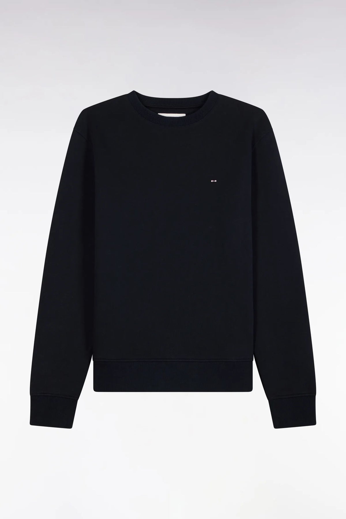 Eden Park  Men Straight-Cut Navy Cotton Fleece Round-Neck Sweatshirt SKU: H26MAISW0007_BLF Image 02