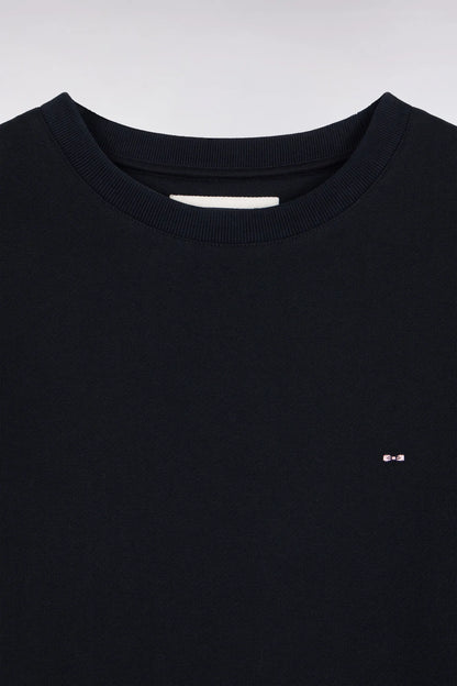 Eden Park  Men Straight-Cut Navy Cotton Fleece Round-Neck Sweatshirt SKU: H26MAISW0007_BLF Image 05