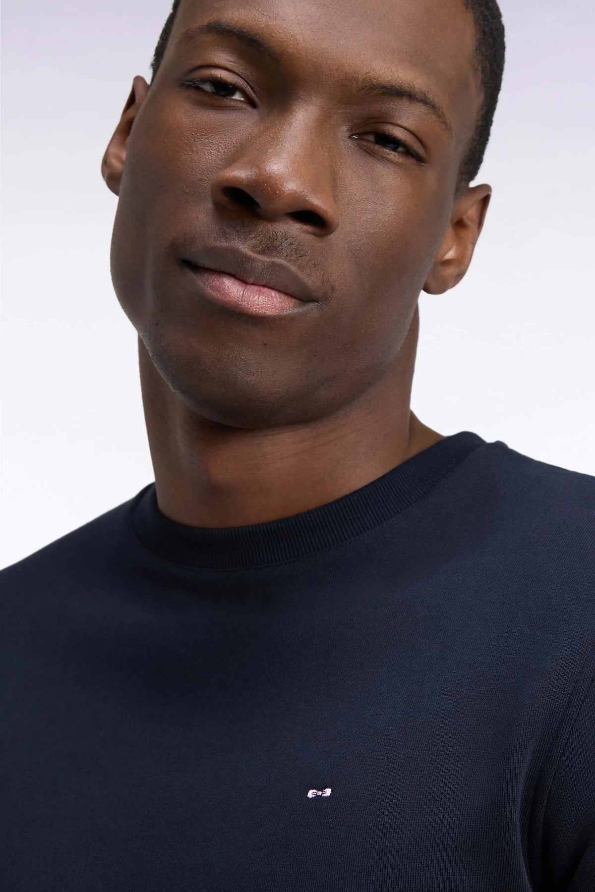 Eden Park  Men Straight-Cut Navy Cotton Fleece Round-Neck Sweatshirt SKU: H26MAISW0007_BLF Image 06