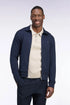 Eden Park  Men Zip-Up Sweatshirt with Polo Collar in Navy Cotton with a Straight Cut SKU: H26MAISW0020_BLF Image 01