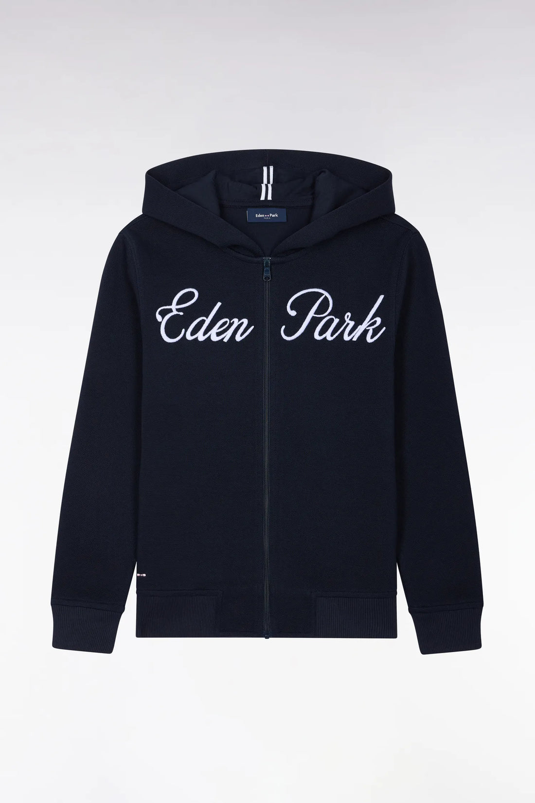 Eden Park  Boys Eden Park Zip-Up Zip-Up Hoodie with Eden Park Embroidery SKU: H26MAISW0029_BLF Image 01