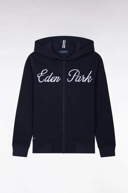 Eden Park  Boys Eden Park Zip-Up Zip-Up Hoodie with Eden Park Embroidery SKU: H26MAISW0029_BLF Image 01