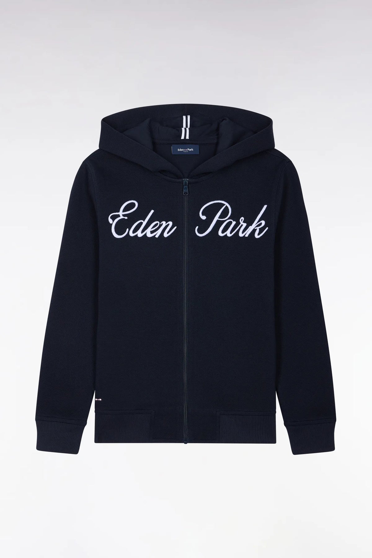 Eden Park  Boys Eden Park Zip-Up Zip-Up Hoodie with Eden Park Embroidery SKU: H26MAISW0029_BLF Image 02