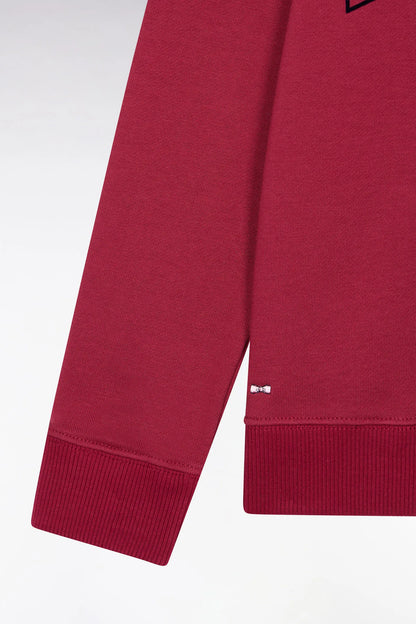 Eden Park  Boys Sweatshirt with Red Cotton Collar with Eden Park Embroidery Straight Cut SKU: H26MAISW0031_RGF12 Image 02