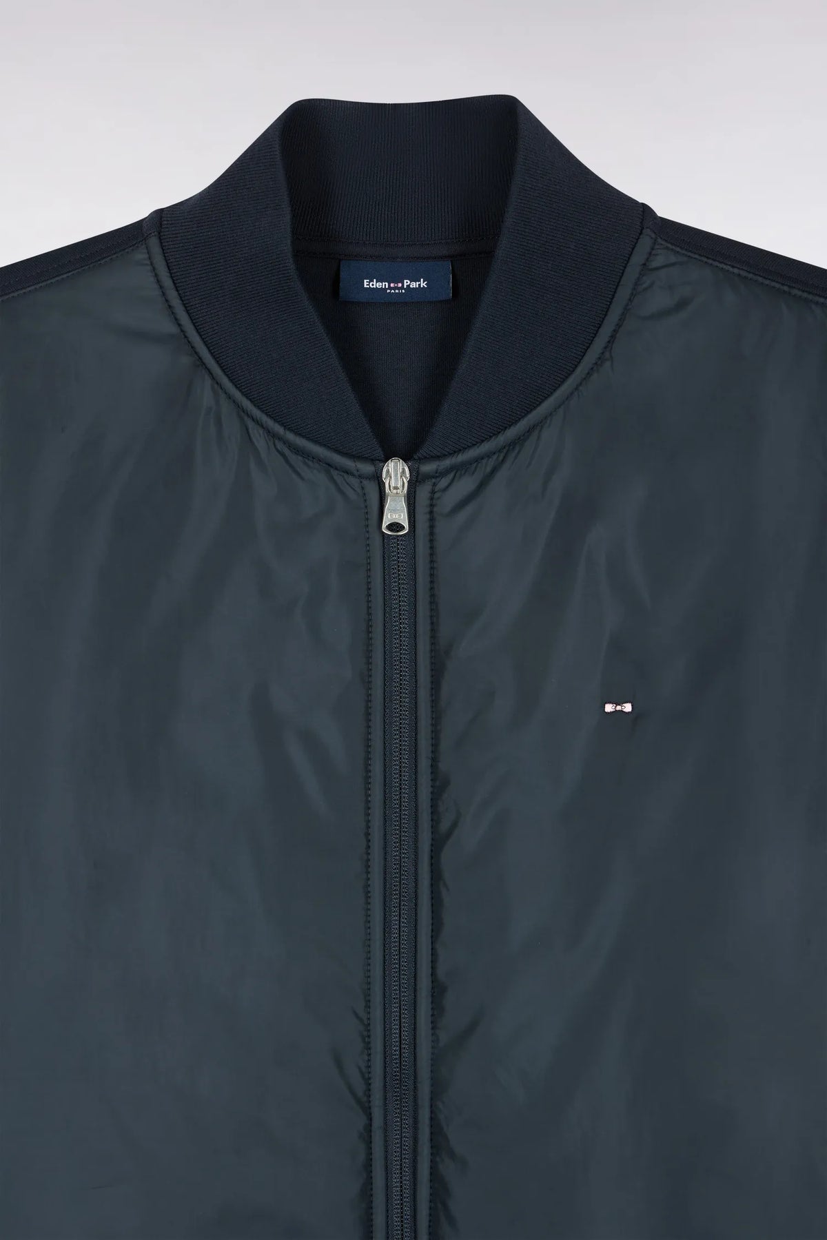 Eden Park 0 Men Straight-Cut Navy Teddy-Style Zip-Up Sweatshirt SKU: H26MAISW0035_BLF Image 05