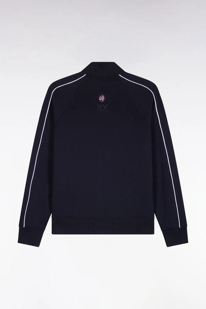 Eden Park  Men Zipped Sweatshirt with Navy Navy Quilted Facing XV De France Straight Cut SKU: H26MAISW0045_BLF Image 02