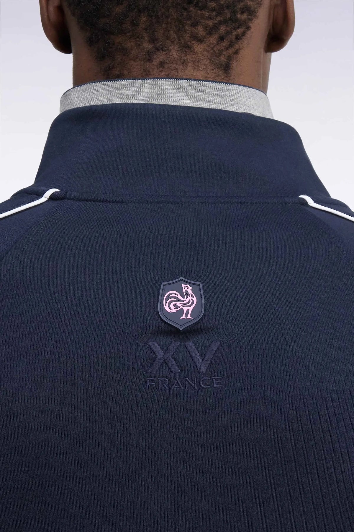 Eden Park  Men Zipped Sweatshirt with Navy Navy Quilted Facing XV De France Straight Cut SKU: H26MAISW0045_BLF Image 06