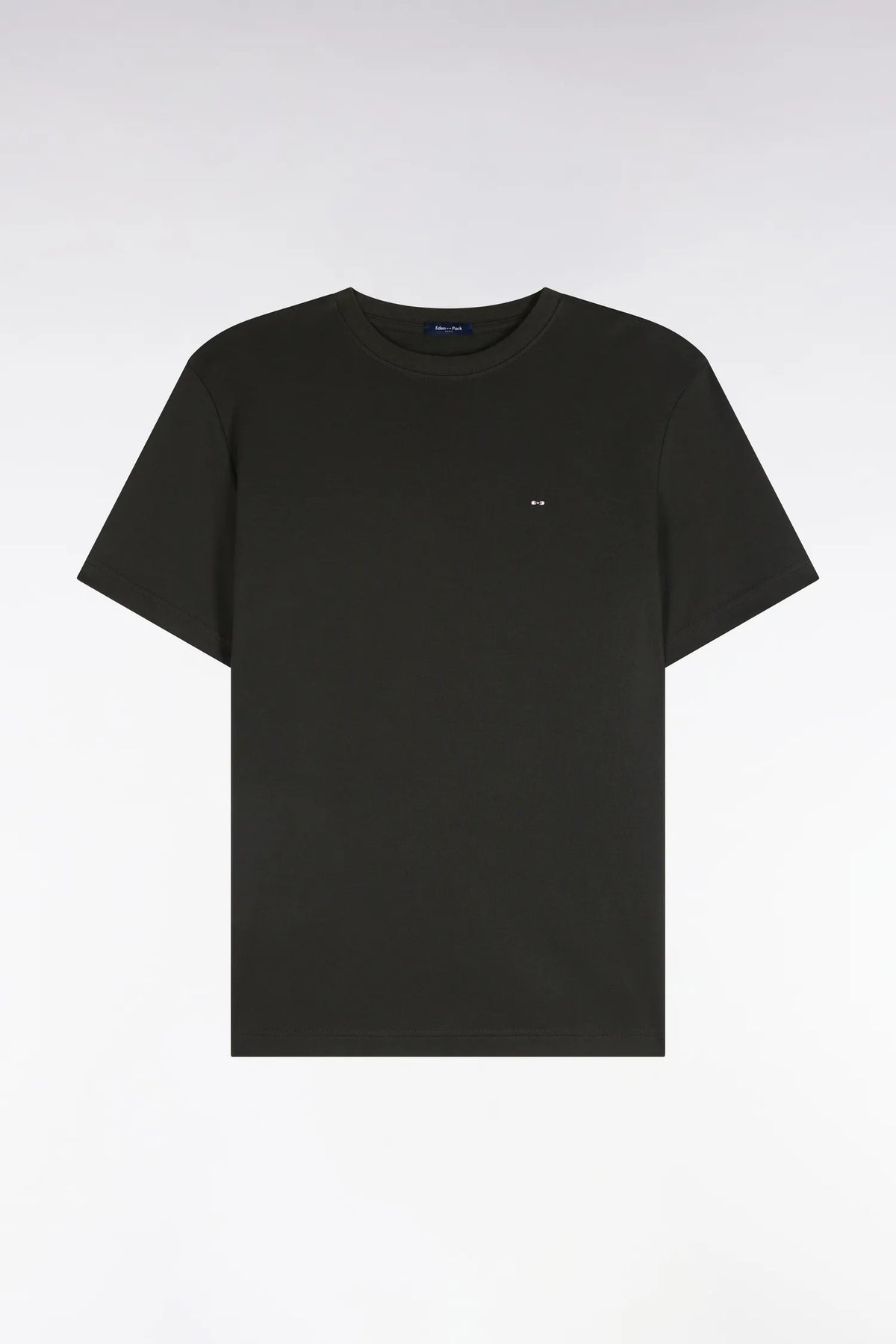 Eden Park  Men Short-Sleeved Khaki Cotton Straight-Cut T-Shirt SKU: H26MAITC0009_KAF9 Image 02