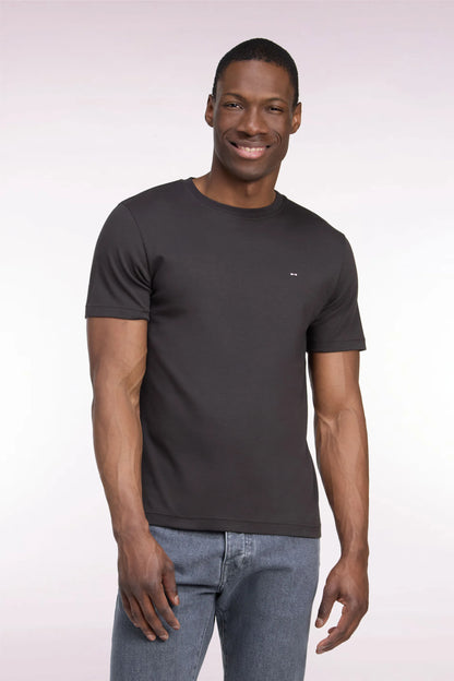 Eden Park  Men Short-Sleeved Brown Cotton Straight-Cut T-Shirt SKU: H26MAITC0009_MAF1 Image 01