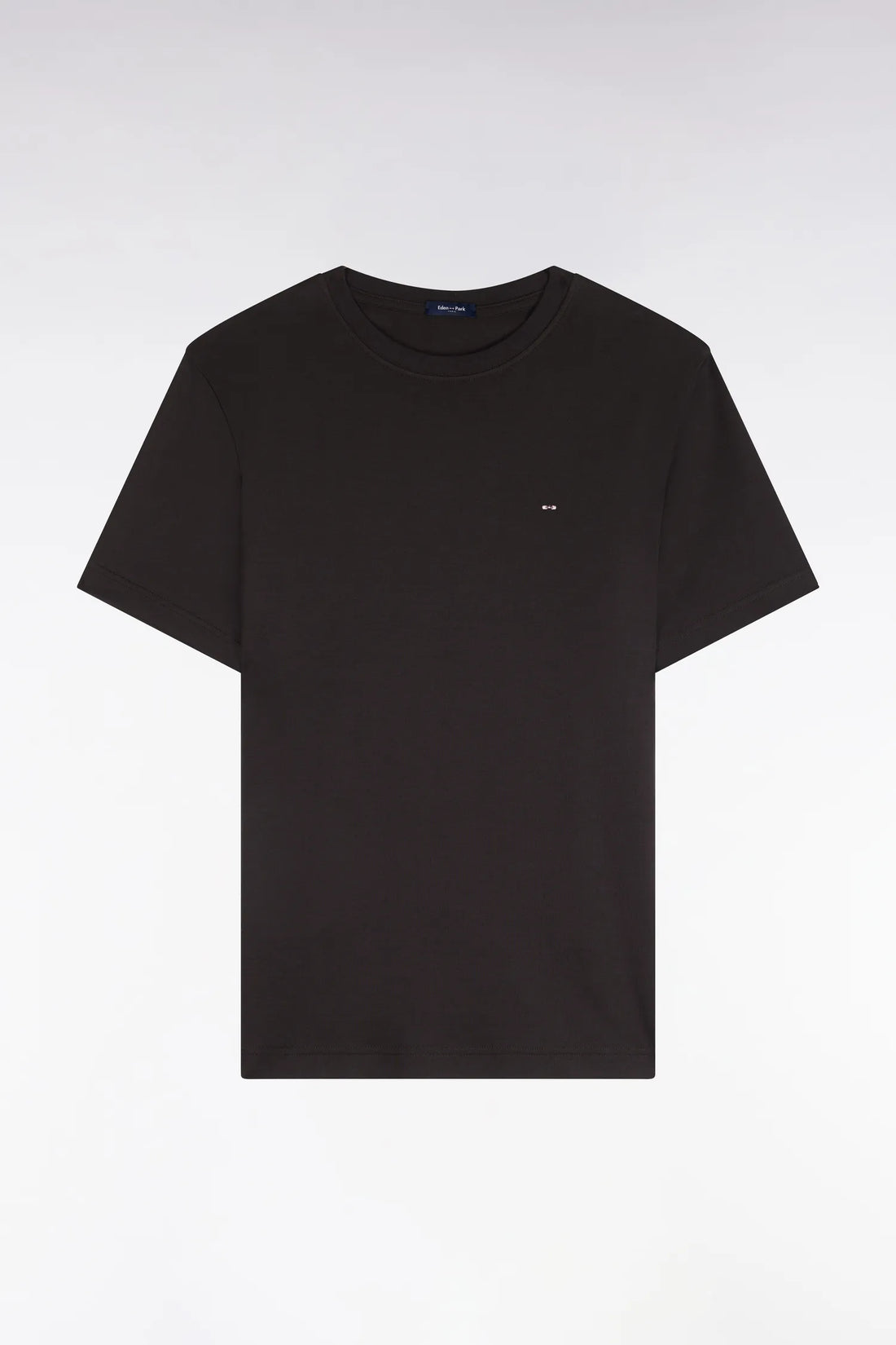 Eden Park  Men Short-Sleeved Brown Cotton Straight-Cut T-Shirt SKU: H26MAITC0009_MAF1 Image 02