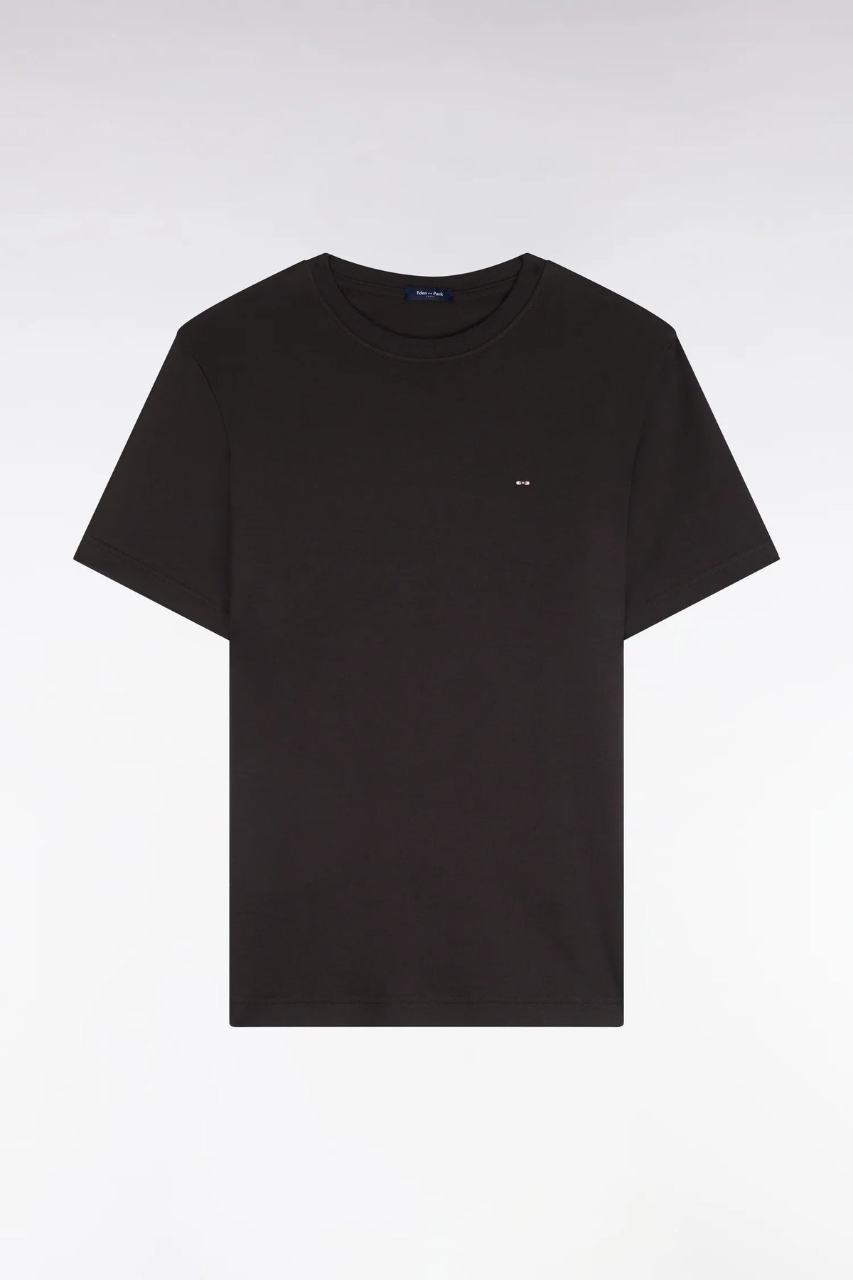 Eden Park  Men Short-Sleeved Brown Cotton Straight-Cut T-Shirt SKU: H26MAITC0009_MAF1 Image 02