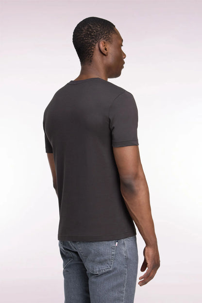 Eden Park  Men Short-Sleeved Brown Cotton Straight-Cut T-Shirt SKU: H26MAITC0009_MAF1 Image 04
