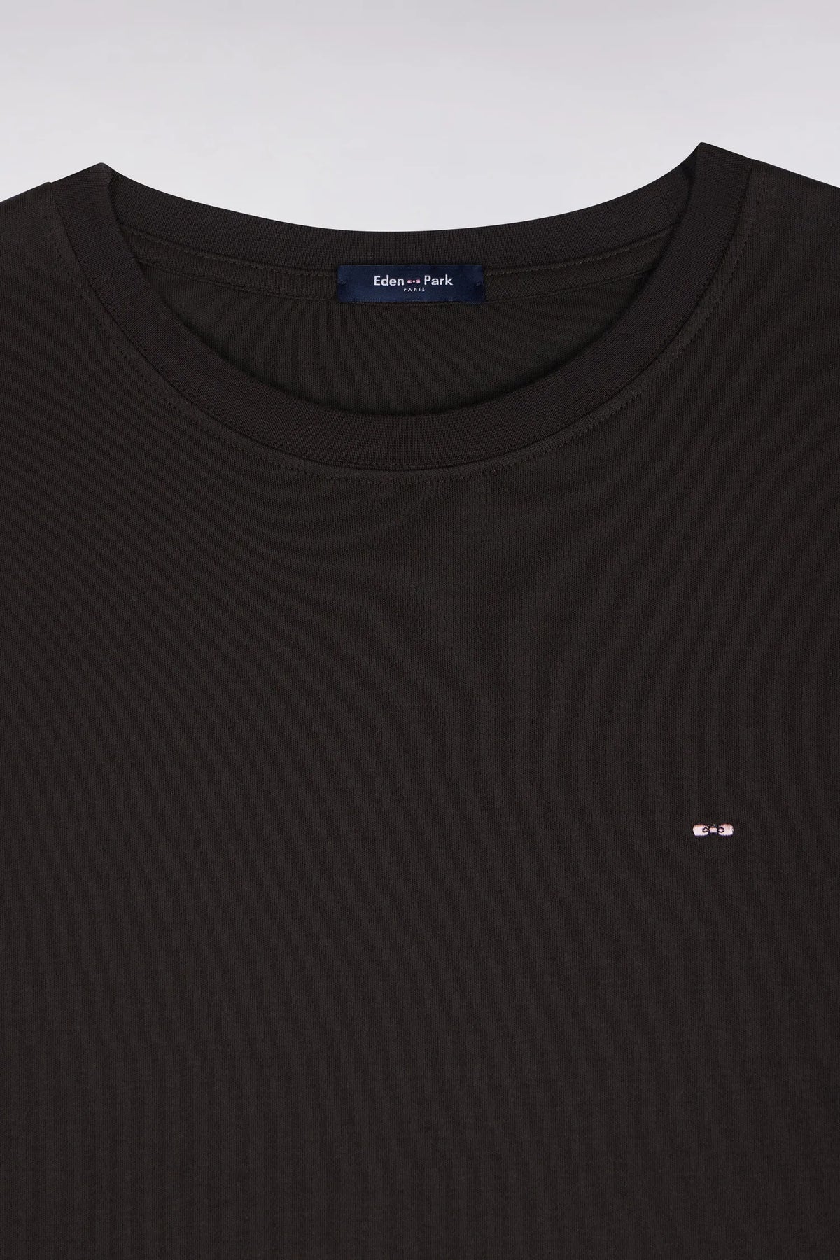 Eden Park  Men Short-Sleeved Brown Cotton Straight-Cut T-Shirt SKU: H26MAITC0009_MAF1 Image 05