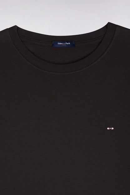 Eden Park  Men Short-Sleeved Brown Cotton Straight-Cut T-Shirt SKU: H26MAITC0009_MAF1 Image 05