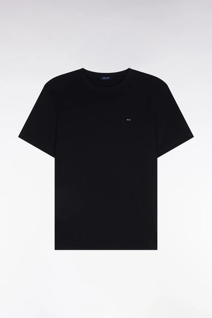 Eden Park  Men Short-Sleeved Black Cotton Straight-Cut T-Shirt SKU: H26MAITC0009_NO Image 02