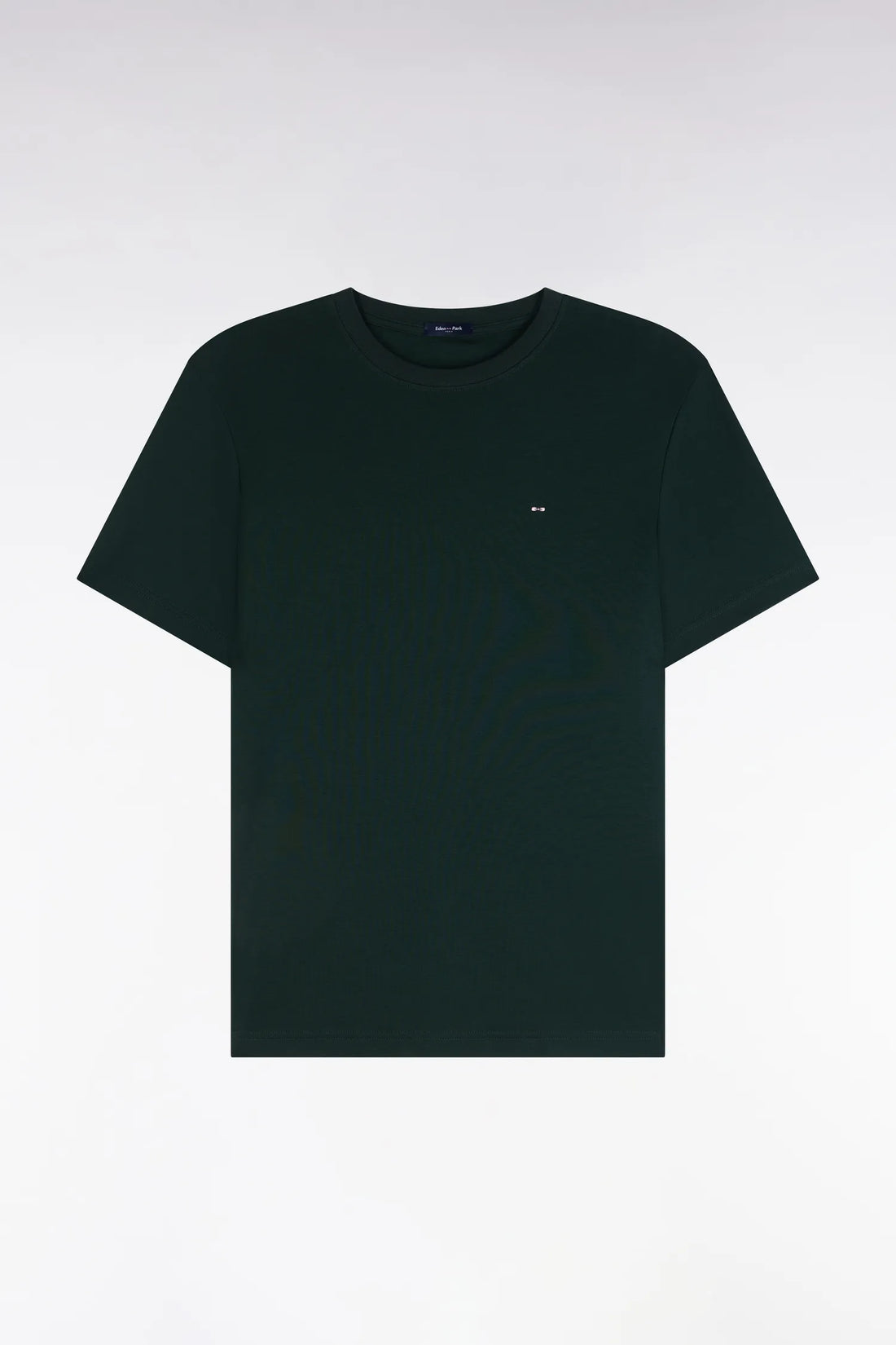 Eden Park  Men Short-Sleeved T-Shirt in Dark Green Cotton with a Straight Cut SKU: H26MAITC0009_VEF21 Image 02