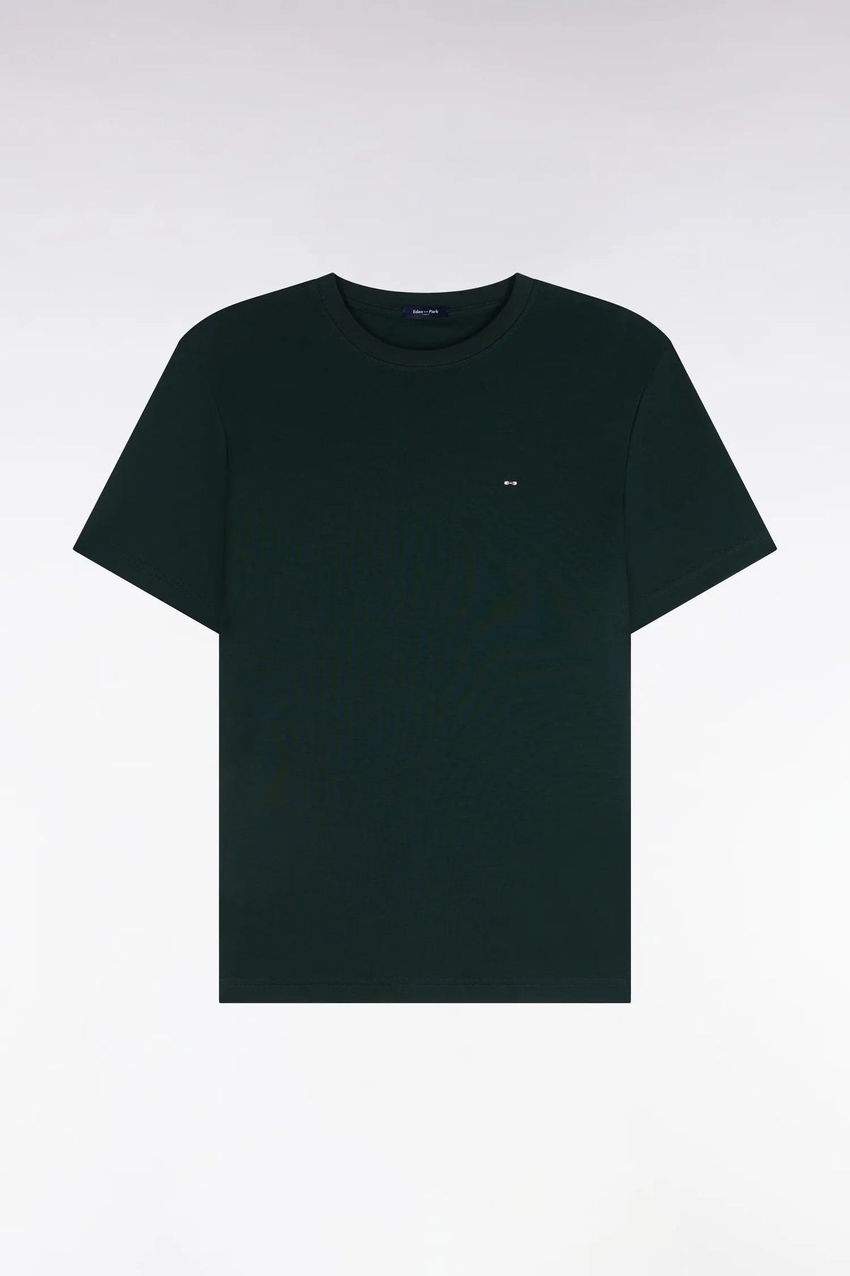 Eden Park  Men Short-Sleeved T-Shirt in Dark Green Cotton with a Straight Cut SKU: H26MAITC0009_VEF21 Image 02