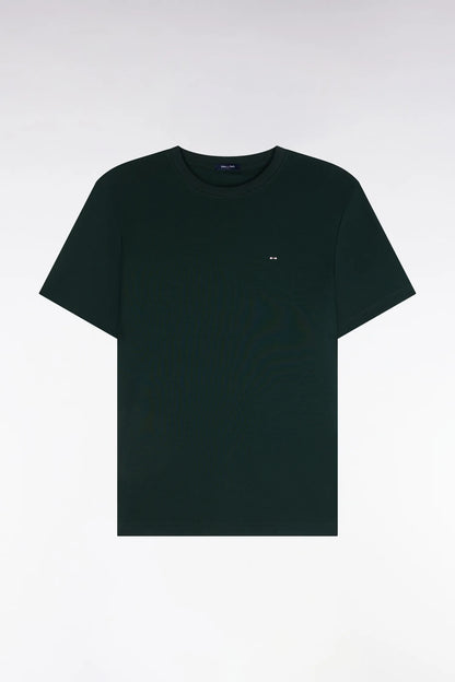 Eden Park  Men Short-Sleeved T-Shirt in Dark Green Cotton with a Straight Cut SKU: H26MAITC0009_VEF21 Image 02