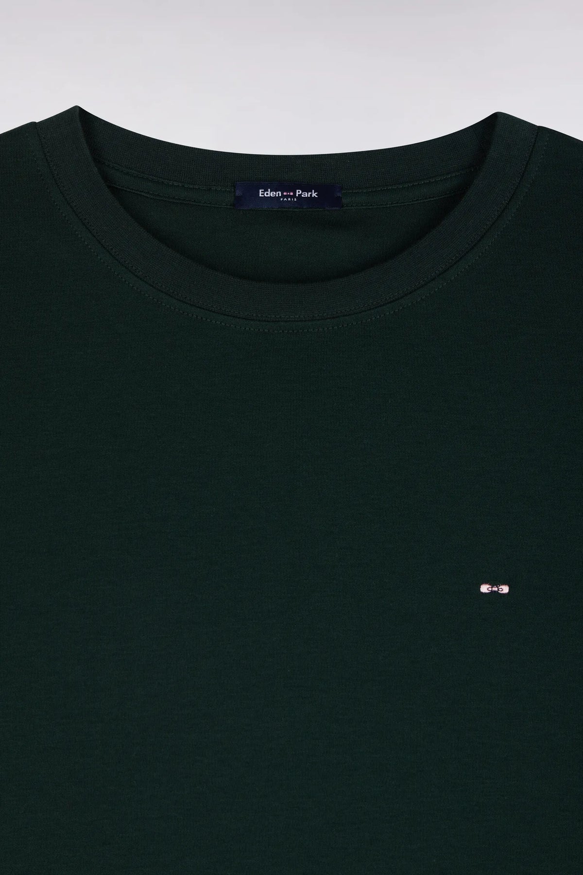 Eden Park  Men Short-Sleeved T-Shirt in Dark Green Cotton with a Straight Cut SKU: H26MAITC0009_VEF21 Image 05