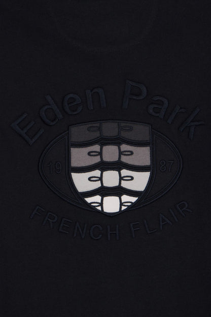 Eden Park  Men Two-Tone Grey Straight-Cut Short-Sleeved T-Shirt SKU: H26MAITC0020_GRF1 Image 05
