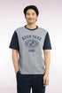 Eden Park  Men Short-Sleeved T-Shirt in Navy And Grey Cotton with Straight Cut SKU: H26MAITC0027_GRM19 Image 01