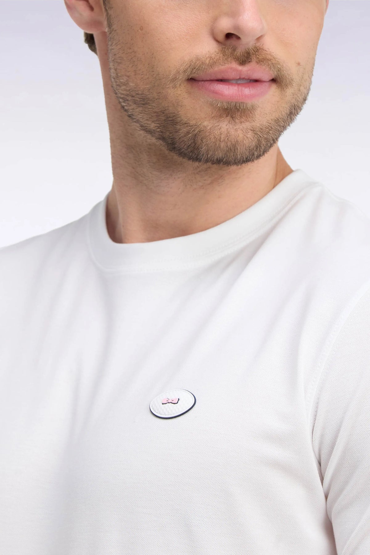 Eden Park 0 Men Straight-Cut White Short-Sleeved T-Shirt SKU: H26MAITC0030_BC Image 06