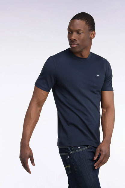 Eden Park 0 Men Straight Cut Navy Short-Sleeved T-Shirt SKU: H26MAITC0030_BLF Image 03