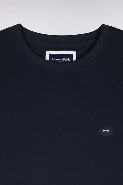 Eden Park 0 Men Straight Cut Navy Short-Sleeved T-Shirt SKU: H26MAITC0030_BLF Image 05