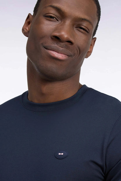 Eden Park 0 Men Straight Cut Navy Short-Sleeved T-Shirt SKU: H26MAITC0030_BLF Image 06