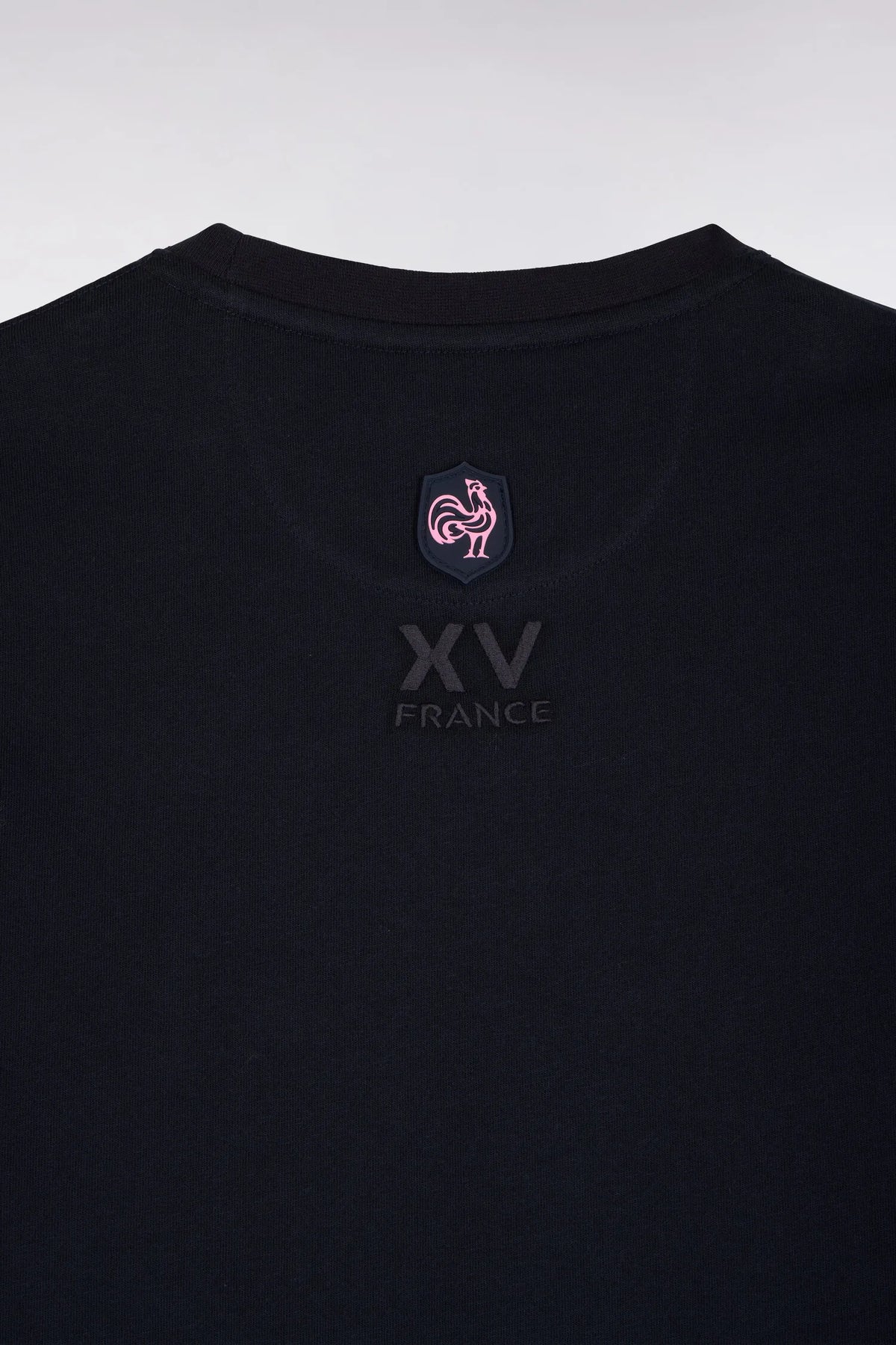 Eden Park  Men Short-Sleeved Navy Cotton T-Shirt with XV De France Screen Print Straight Cut SKU: H26MAITC0034_BLF Image 05