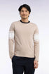 Eden Park  Men Straight-Cut Beige Combed Cotton Long-Sleeved T-Shirt SKU: H26MAITL0004_BEC13 Image 01