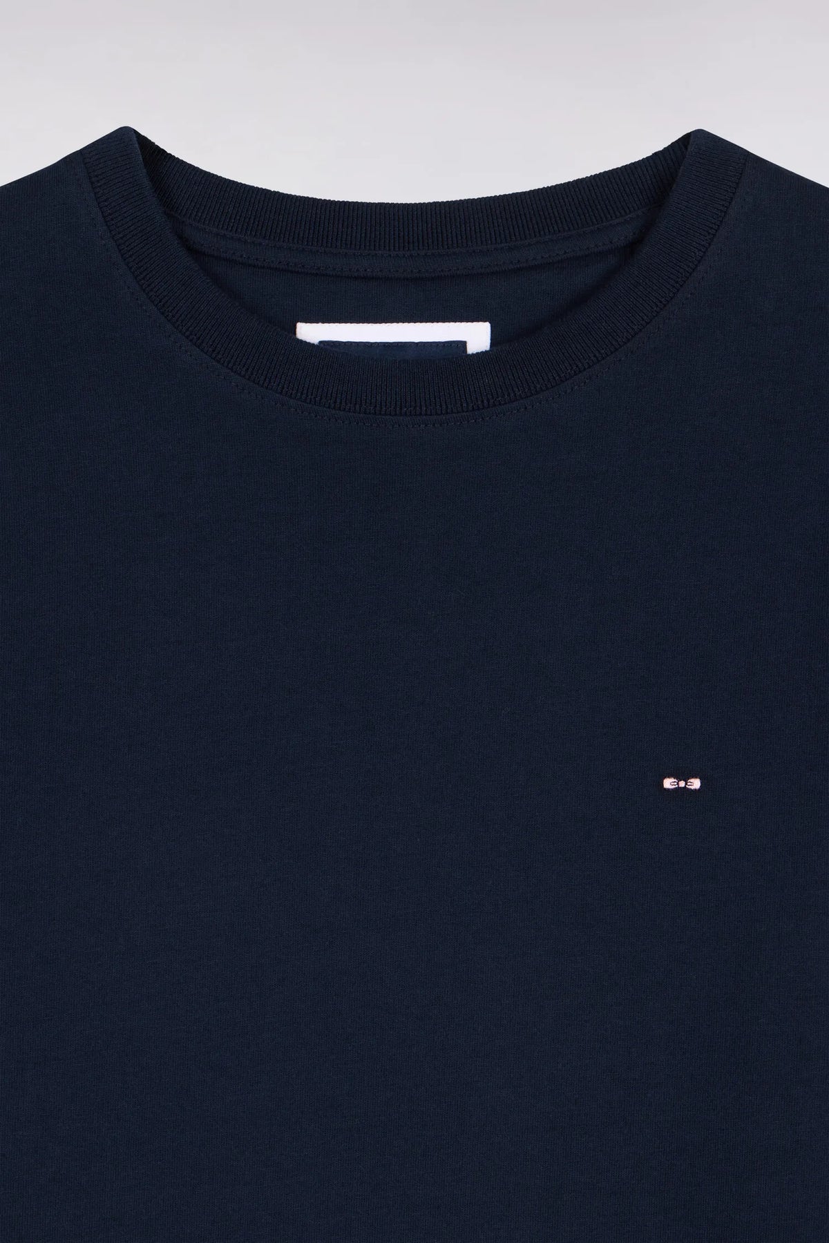 Eden Park  Men Straight-Cut Navy Combed Cotton Long-Sleeved T-Shirt SKU: H26MAITL0004_BLF Image 05