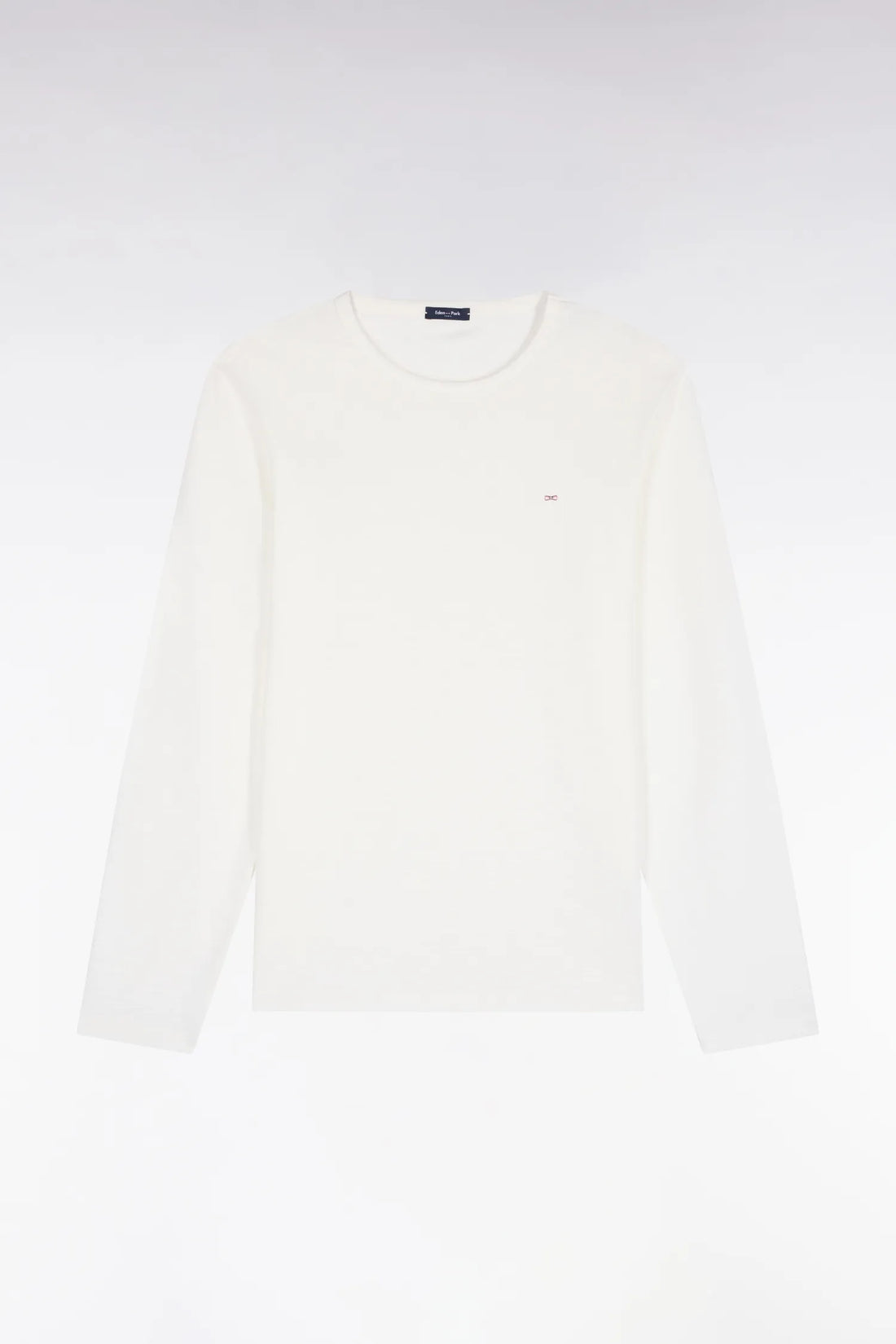 Eden Park  Men Long-Sleeved Ecru Cotton T-Shirt with Slim Fit SKU: H26MAITL0006_BEC15 Image 02